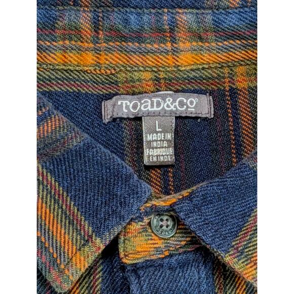 Toad & Co Shirt Men Large Earle Plaid L/S Organic Cotton Button Up Gorpcore - Picture 3 of 8